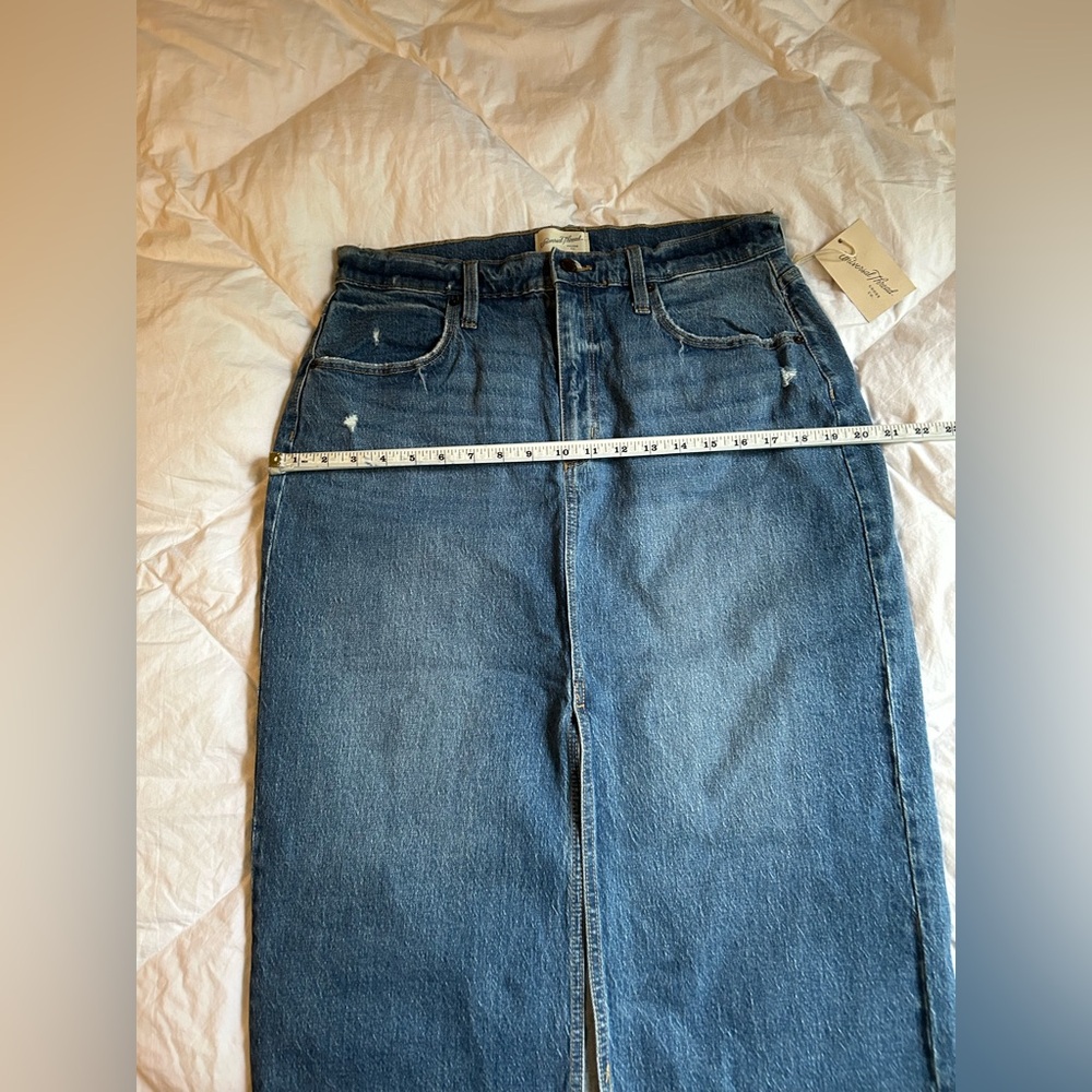 Universal Thread Blue Denim Skirt Medium Wash Casual - Picture 5 of 7